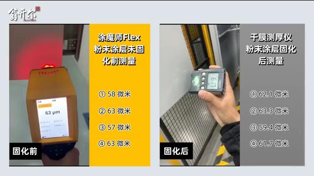 粉末涂層測(cè)厚對(duì)比 涂魔師Flex VS 干膜測(cè)厚儀